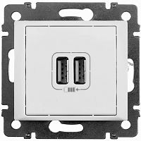 Розетка USB тип A+A без рамки Legrand Valena 2-м. 1500мА белый картинка